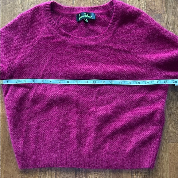 Sam Edelman women’s whimsy Boho ruby red wool blend cropped sweater size small​ - Picture 3 of 6